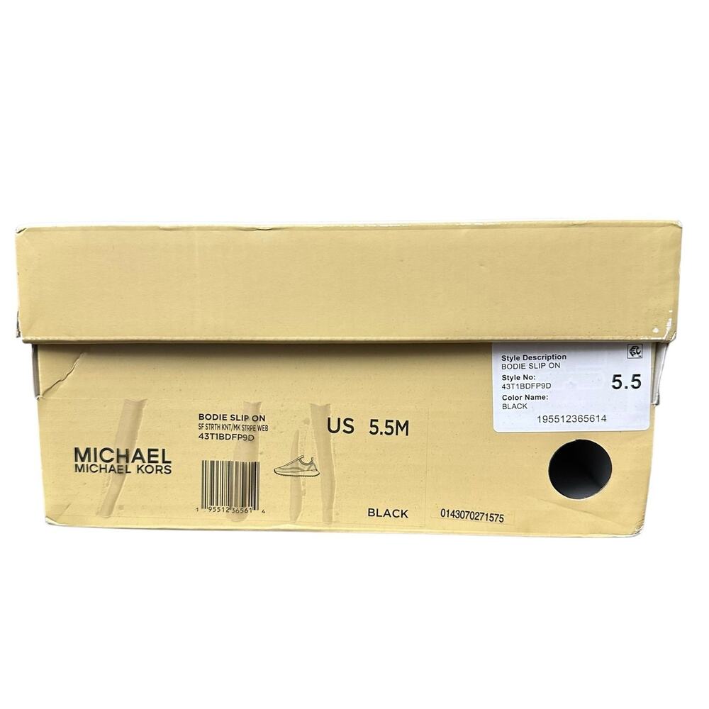 Michael Kors Women’s 5.5 Bodie Logo Tape Mesh Slip-On Trainer Shoes - Picture 9 of 9